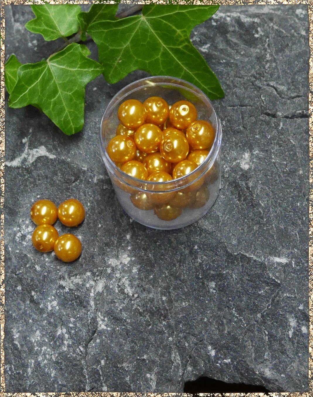 Perlen honig 10 mm